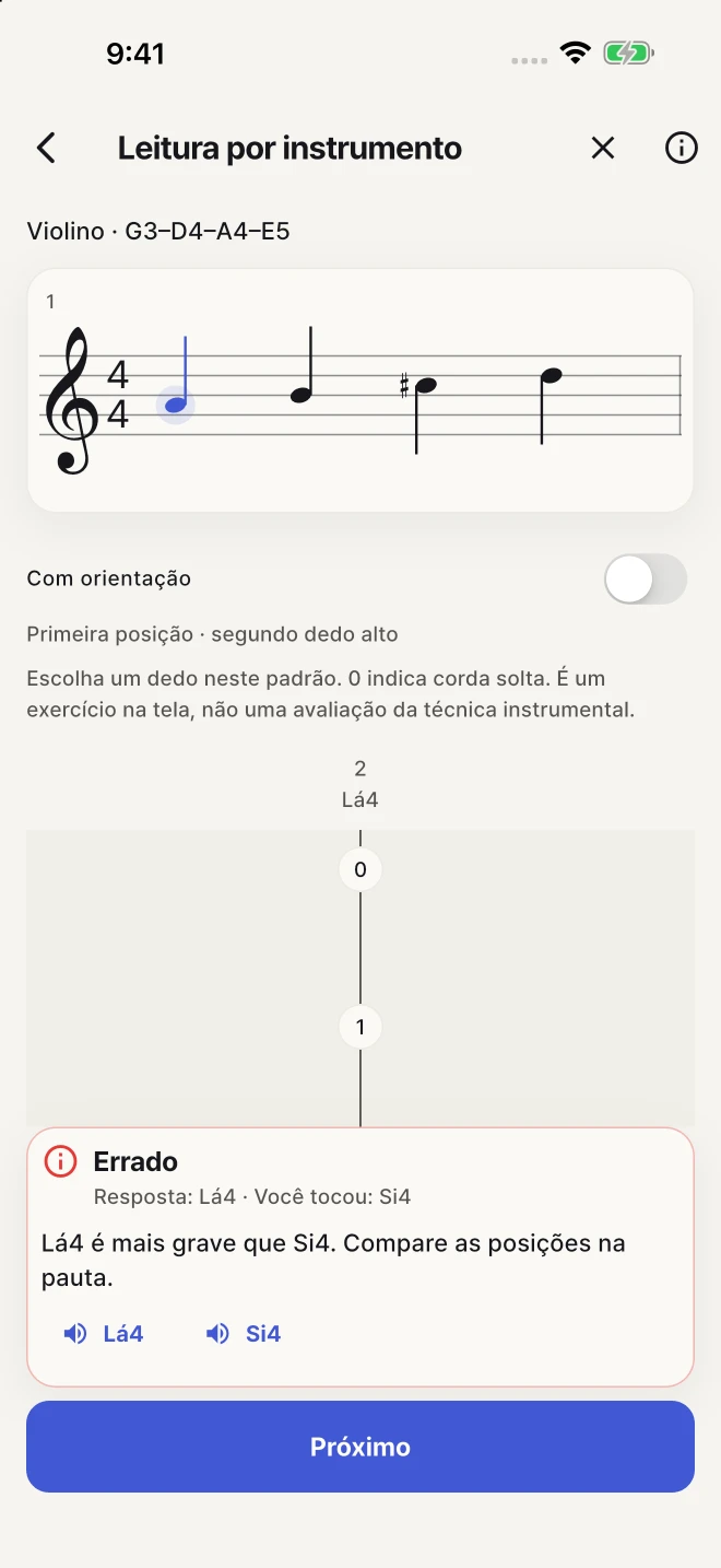 Compare cada resposta com a nota correta e revise as notas em que teve dificuldade.