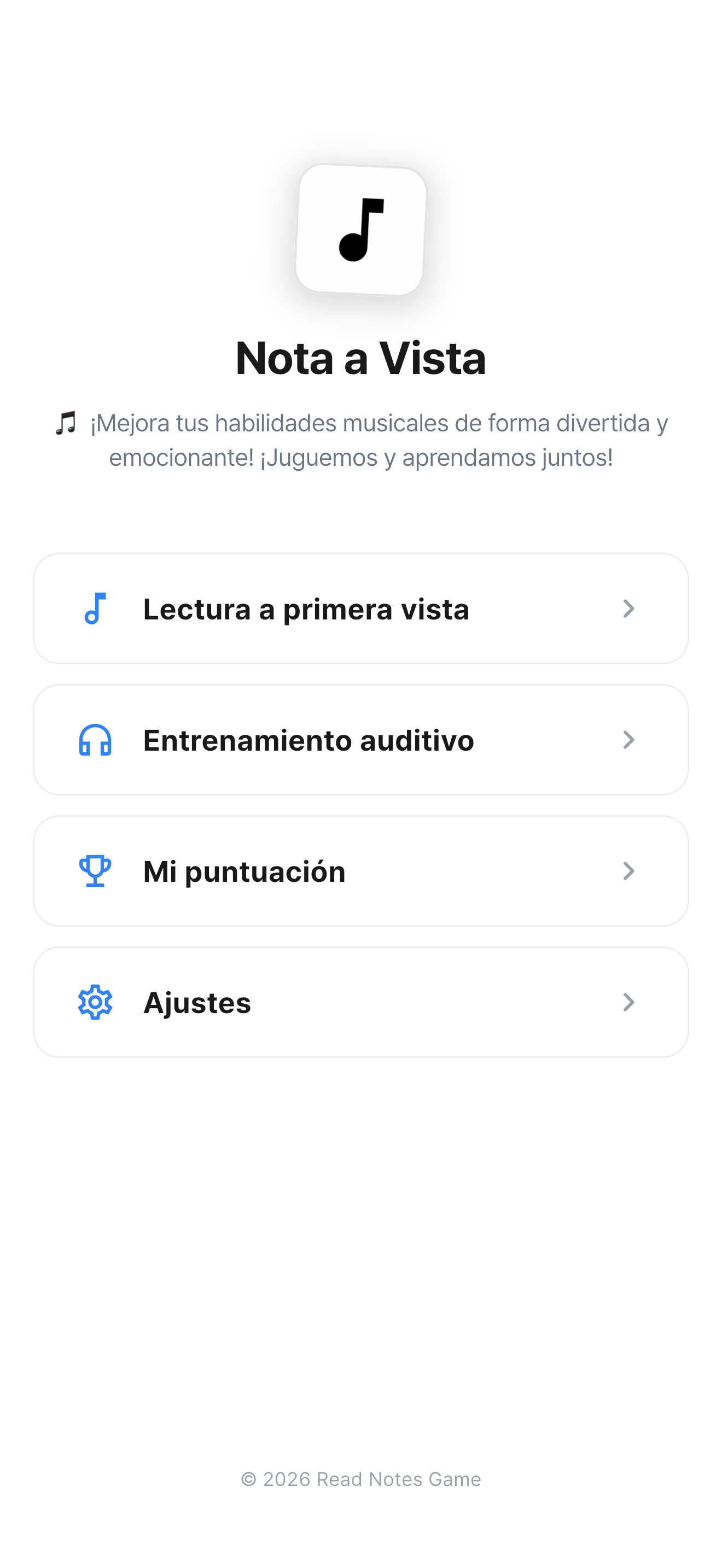 Captura 1 de Read Notes Game